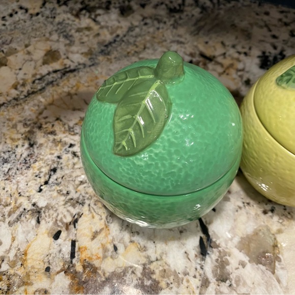 Martha Stewart Stoneware Cocottes Lime And Lemon - Picture 2 of 9